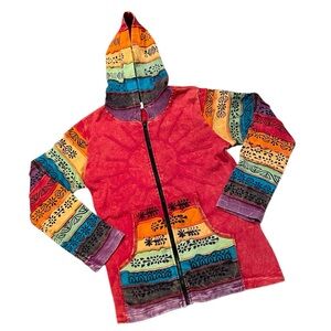 Greater Good Network Boho Zip-Up Hoodie L/XL